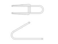 Veer voor zak opener 670, Spring bag opener 670, Rail en wissel, Rail and swiffel, 999.07.001, Dunnewolt parts, Senso Technics, sparepartsonline.shop, 