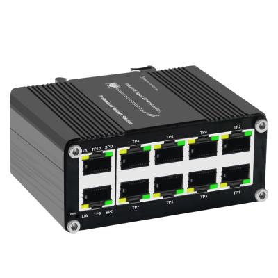In ons assortiment: Mini industriële 10-poorts Gigabit Ethernet Switch